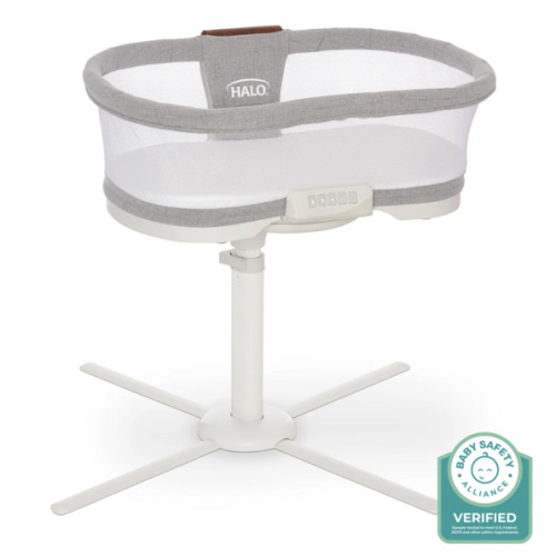 HALO - BassiNest Luxe Vibrating Bassinet, Bedside Sleeper - white
