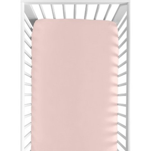 Sweet Jojo Designs Girl Baby Fitted Crib Sheet Boho Fringe Blush Pink