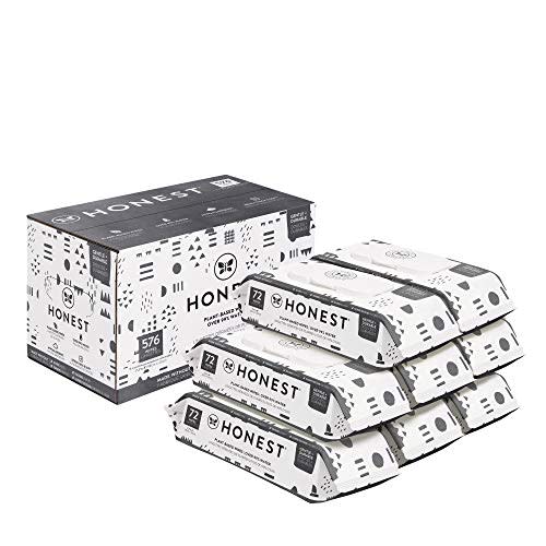 The Honest Company Baby Wipes - 576 Count | Pattern Play | Over 99 Percent Water | Pure & Gentle | Plant-Based | Fragrance Free | Extra Thick & Durable Wet Wipes