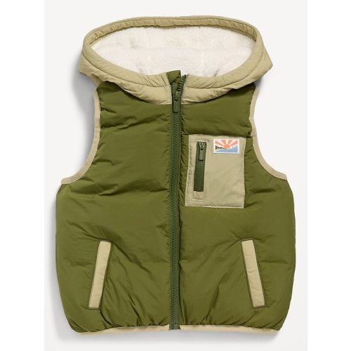 Water-Resistant Unisex Frost-Free Hooded Puffer Vest for Toddler