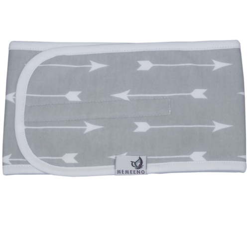 MEMEENO Belly Band for Colic & Gas Relief, Organic Cotton, Self-Warming for Fussy Newborn (Arrows)