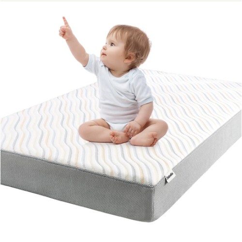 Cloud 4 USDA Bio Preferred Crib and Toddler Mattress with Soybean Fiber Mattress Cover, 52"x27"x5"