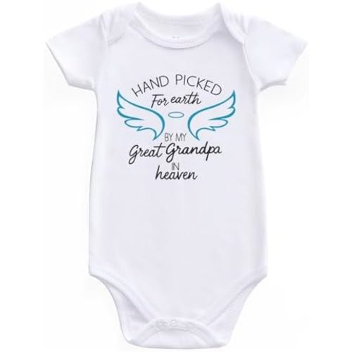 hand picked for earth by my great grandparents in heaven baby clothes pregnancy announcement for great grandparents