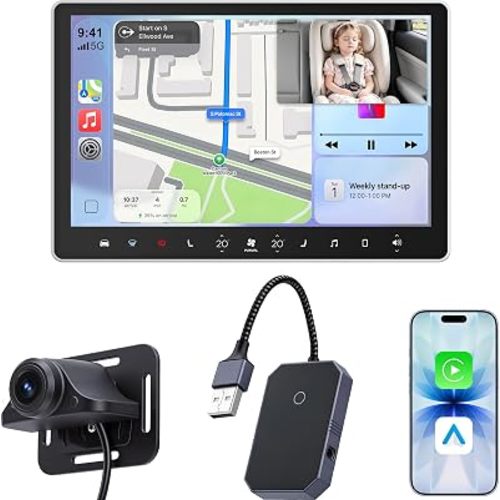 Baby Car Camera with Wireless CarPlay Adapter, Baby Car Monitor