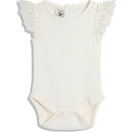 Broderie Anglaise Frill Sleeve Bodysuit, 0-3M