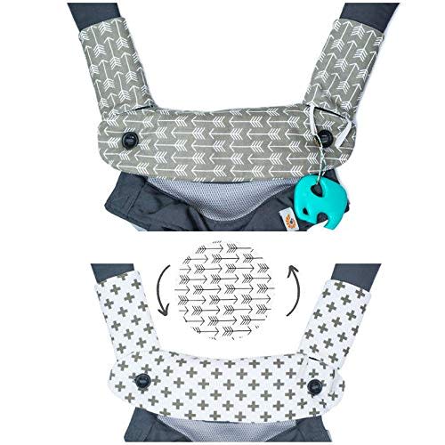 Premium Drool and Teething Reversible Cotton Pad - Fits Ergobaby Four Position 360 and Most Baby Carrier