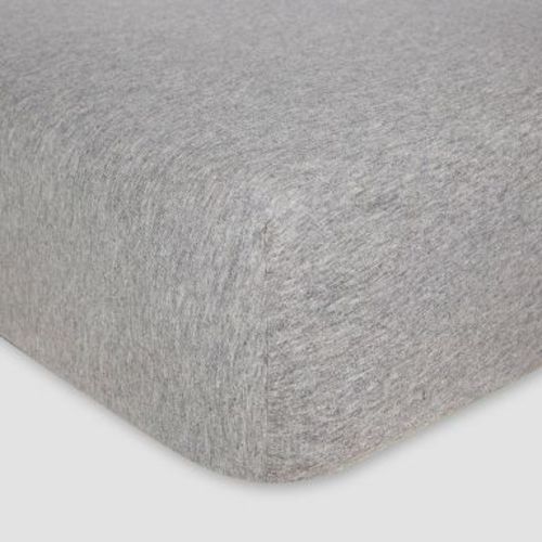 Burt's Bees Baby® Organic Jersey Fitted Crib Sheet - Heather Gray