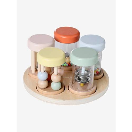 Set of 5 Musical Rattles in FSC® Wood - wood, Toys