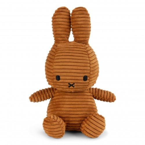 Miffy Sitting Corduroy Plush - cinnamon - Huggable Nursery Friend for Little Ones