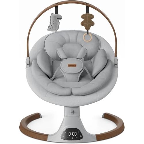 Monamii Baby Swings for Infants, Bluetooth Infant Swing with Music Speaker