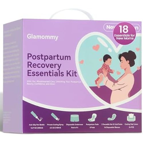 Glamommy Postpartum Recovery Essentials Kit, Labor & Delivery Care for Mom