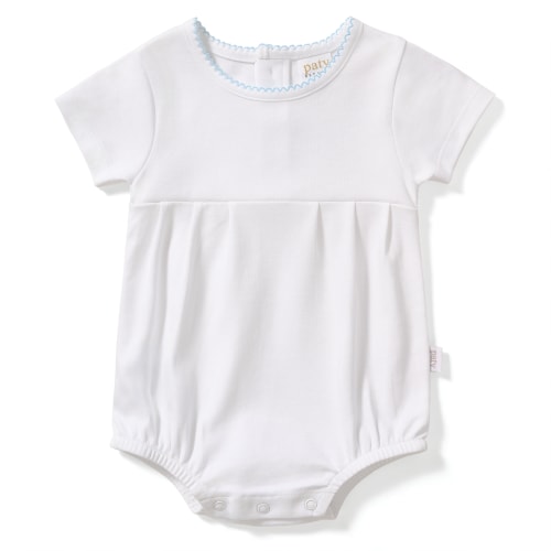 Paty Organic Cotton Bubble with Picot Trim and Pleated Front