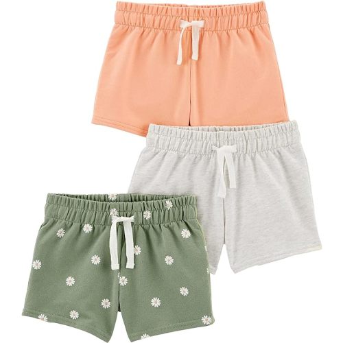 Simple Joys by Carter's Girls' 3-Pack Knit Shorts