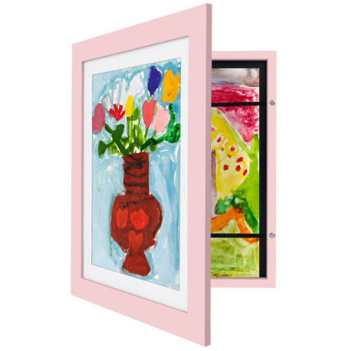 Winston Porter Mickaylah Frame for Kids Art 10x12.5 inches with 8.5x11 inches Mat - Wood with Glass & Reviews | Wayfair