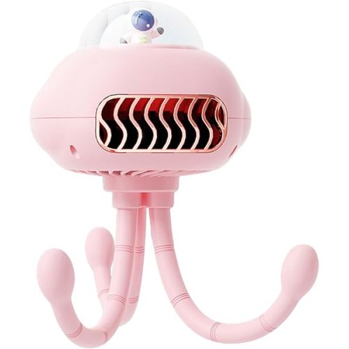 Usb Fan - Rechargeable Cooler | Handheld Fans | 3 Speeds USB Charging Stroller Fan | Battery Powered Flexible Cooling Tool For Outdoor Desk Office Bike Sleep Bed Crib Car Seat Travel