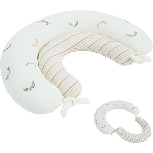 2-in-1 Tummy Time Cushion for Newborns,Soft Cotton Tummy Time Pillow Promotes Development, Ergonomic Design,Ideal Baby Gift