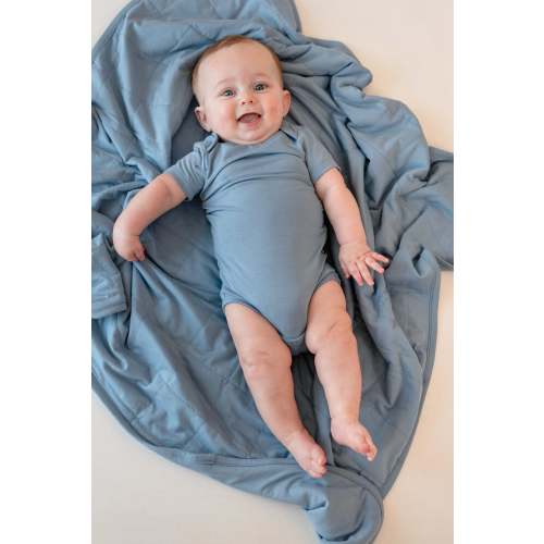 Bamboo Baby Blanket in Slate | 1.0 TOG | Kyte Baby