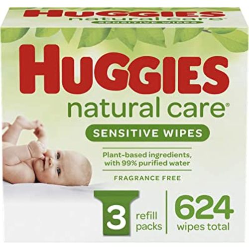 Huggies Natural Care Sensitive Baby Wipes, Unscented, 48 Count (Pack of 6)