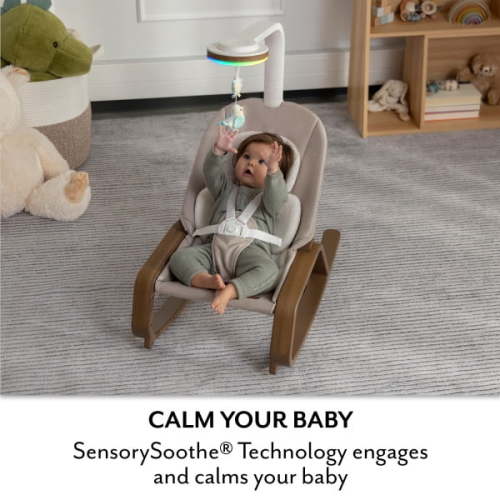 Evenflo Lyra 2-in-1 Infant to Toddler Rocker, Coastal Coffee