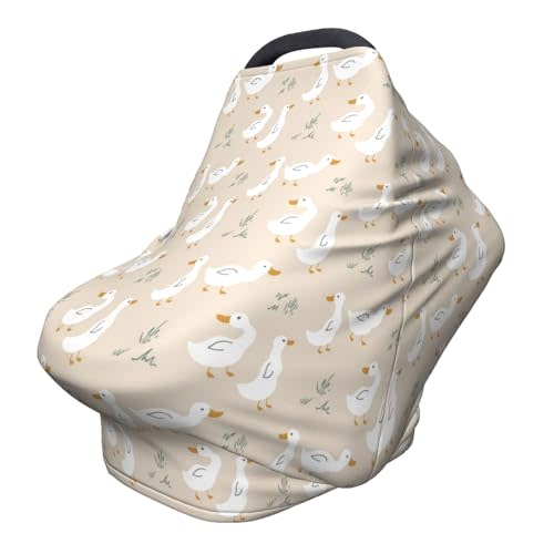 Goose Baby Car Seat Covers Multi-use Carseat Canopy for Boys and Girls Stretchy Infant Carseat Cover Shower Gifts