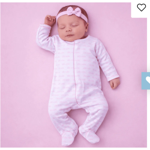 Magnolia Baby Girl Little Sister Printed Footie