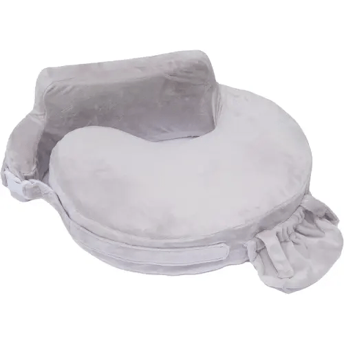 My Brest Friend Super Deluxe Nursing Pillow - Enhanced Comfort & Ergonomic Breastfeeding Pillow for Ultimate Support for Mom & Baby - Adjustable and with Handy Side Pocket, Sandstone