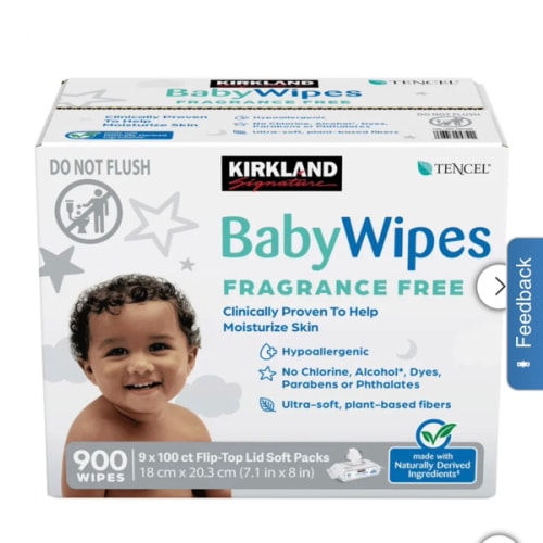 Kirkland Signature Baby Wipes Fragrance Free