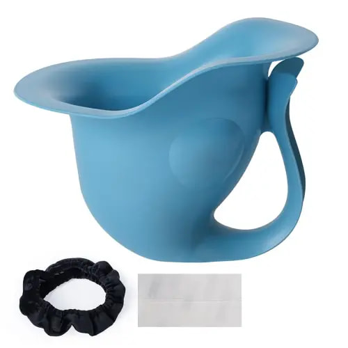 Newborn Baby Potty- The Diaper-Free Solution for Indoor & Outdoor Elimination Communication; Cute Fish Design (Blue)