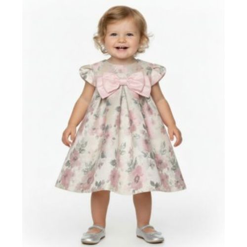 Baby Girls' Floral Jacquard Trapeze Dress