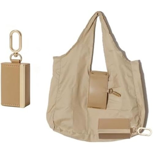 Foldable Tote Bag Keychain - Large Capacity Portable Shopping Bag Keyring - Reusable Groceries Bag for Daily Use