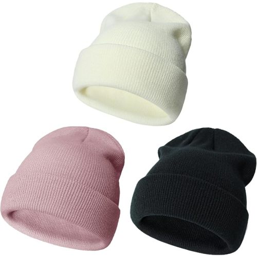 YMYDYFC Baby Beanie 3Pack Toddler Beanie Infant Knit Hat Baby Winter Hats for Boy Girl Winter Clothes Warm Knit Cap 0-6Years