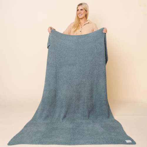 Chenille Blanket - Ocean Blue - Small & Large