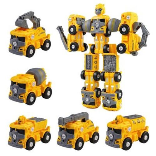 MOVSSOU 5-in-1 Take Apart Car Toys, DIY Engineering Construction Truck Toy Vehicle Kids Building Educational Toy Gift for Age 3-8 Year Old Boys