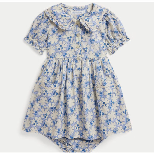 Ralph Lauren Blueberry Cotton Shirtdress & Bloomer