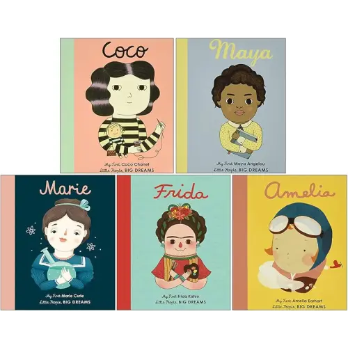 Little People, Big Dreams Series 1 : 5 Books Collection Bundle Set (Maya Angelou, Marie Curie, Frida Kahlo, Coco Chanel & Amelia Earhart)