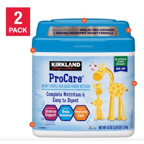 Kirkland Signature ProCare with Dual HMO's, Non-GMO Infant Formula 42 oz, 2-pack