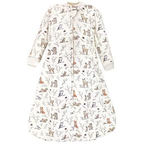 Hudson Baby Unisex Baby Premium Quilted Long Sleeve Sleeping Bag and Wearable Blanket, Enchanted Forest, 0-6 Months