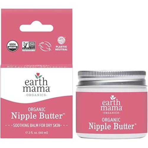 Earth Mama Organic Nipple Butter for Breastfeeding and Dry Skin, 2-Ounce