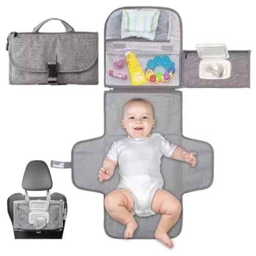 3 x1 Pack: Portable Changing Pad for Baby, Travel Changing Station, with Stroller Hook and Bag Dispenser