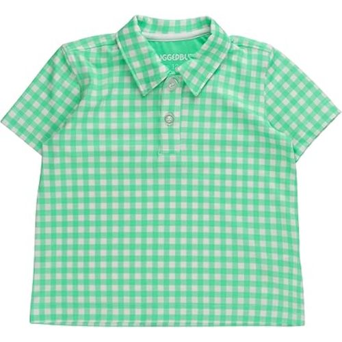 RUGGEDBUTTS Baby/Toddler Boys Knit Collared Short Sleeve Active Performance Polo