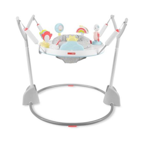Skip Hop Silver Lining Cloud Play & Fold Jumper Baby Learning Toy: Steel Frame, Fine Motor Skills, One Piece