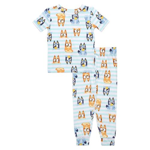 Toddler Boys Bluey & Bingo 2-Piece Short Sleeve Pajama Top & Pajama Bottoms Set