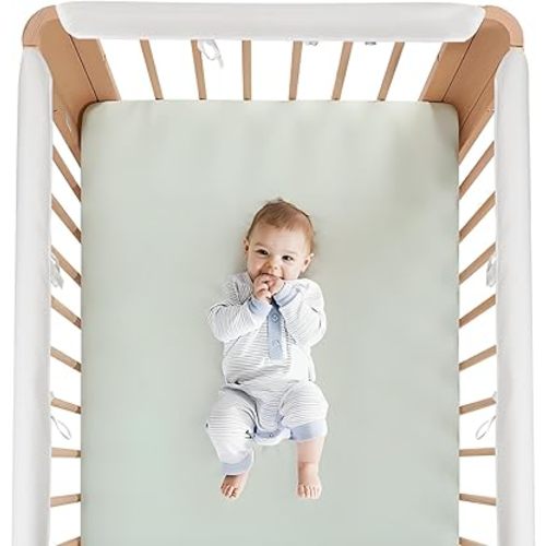 Breathable Cirb Mesh Classic White Covers 4PC (Size-Long Pieces,Length 51 in,Width 7 in,Short Pieces,Length 27.5 in,Width 7 in)