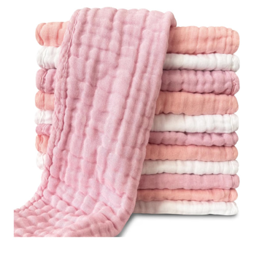 Muslin Burp Cloths 100% Cotton 12 Pack 20'' by 10''