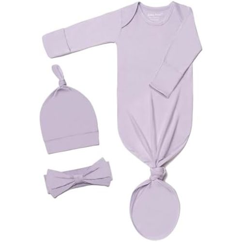 Baby Gowns 0-3 Months Soft Viscose Sleepers For Boy Girl, Breathable Newborn Sleepers With Mitten Cuffs