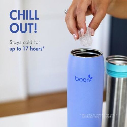 Boon Frosh Portable Stainless Steel Milk Chiller - Blue - 24 fl oz
