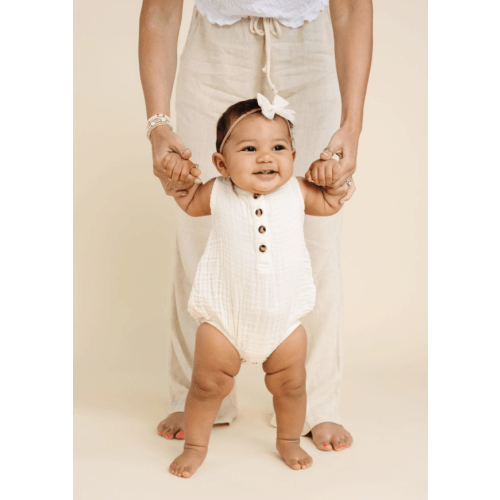 Cloud Muslin™ Bubble Romper - Cream