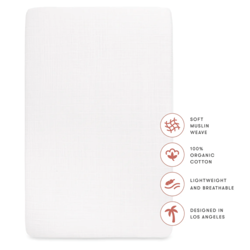 Babyletto Crib Sheet in GOTS Certified Organic Muslin Cotton