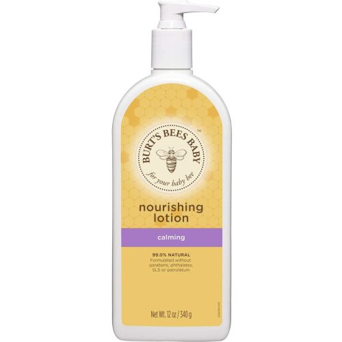Burt's Bees Baby Nourishing Lotion, Calming Baby Lotion - 12 Ounce Bottle (Pack of 3)