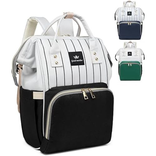 Diaper Bag Backpack for Boys & Girls, Large Travel Baby Bag, Registry Search Shower Gifts, Newborn Essentials, Black